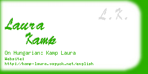 laura kamp business card